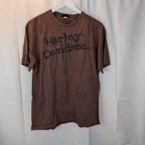 Harley-Davidson Montana Very Rare Brown Men's T-Shirt Size XL In VGUC